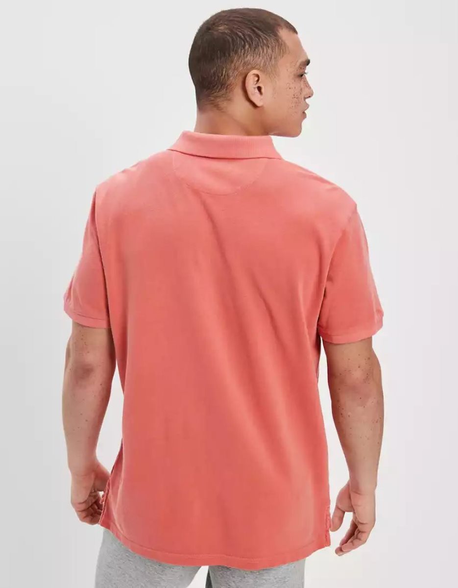 Polos American Eagle AE Super Soft Legend Pique Corail Homme | SFF-63431500